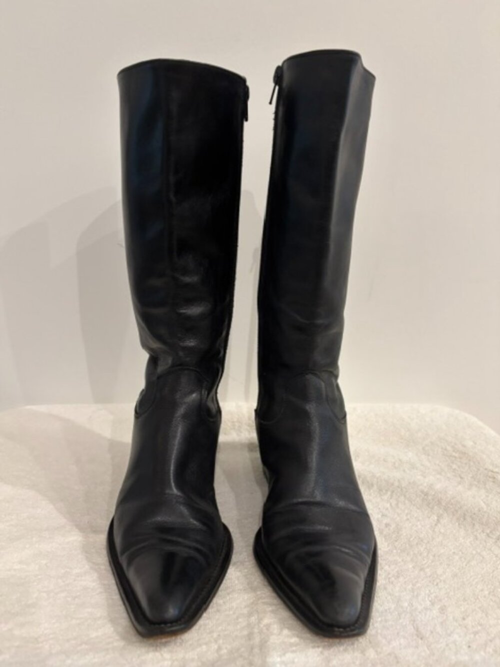 Black Leather Boots - 7